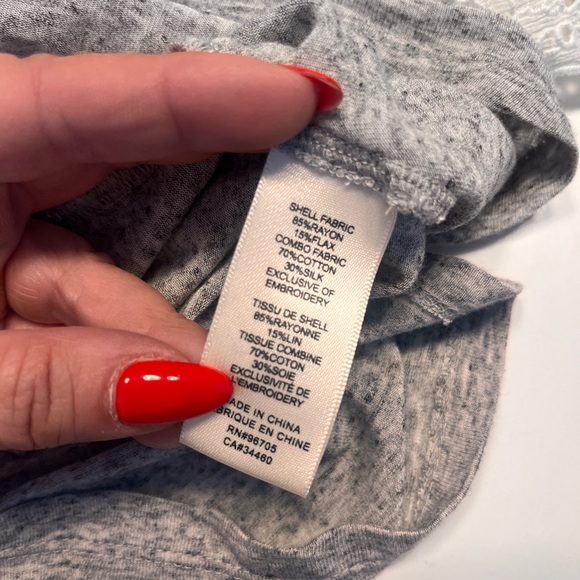 Rebecca Taylor Eyelet Sleeve Tee - Picture 4 of 10